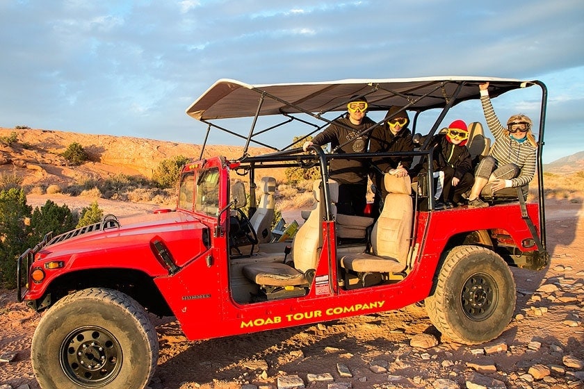 After mountain biking we did the Sunset Hummer Safari with The Moab Tour Company.  It was fantastic!  Terrifying, but fantastic!